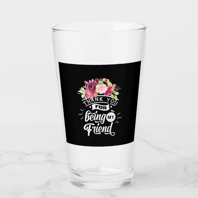 Tack för att vara mina vänner glaskopp (Framsida)