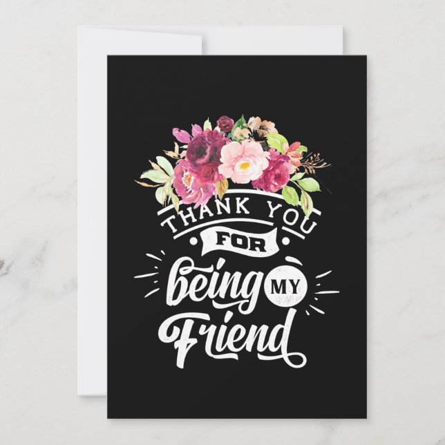 Tack för att vara mina vänner inbjudningar (Framsida)