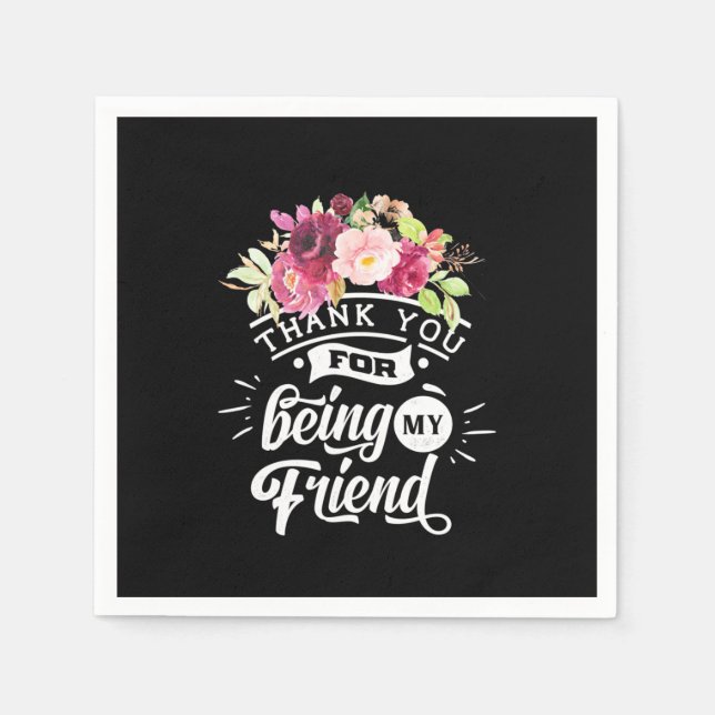 Tack för att vara mina vänner pappersservett (Framsidan)