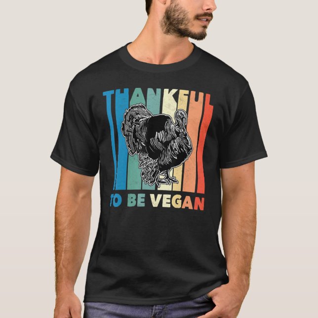 Tack för att vara Vegan Thanksgiving Vegetarian Co T Shirt (Framsida)
