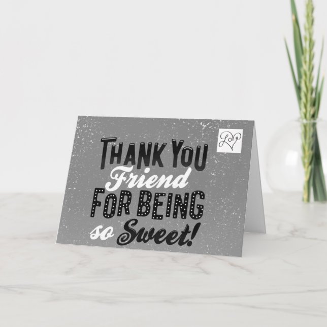 TACK FÖR ATT VI ÄR MIN VÄNNE BIRTHDAY ÖNSKEMÅL KORT (Framsida)