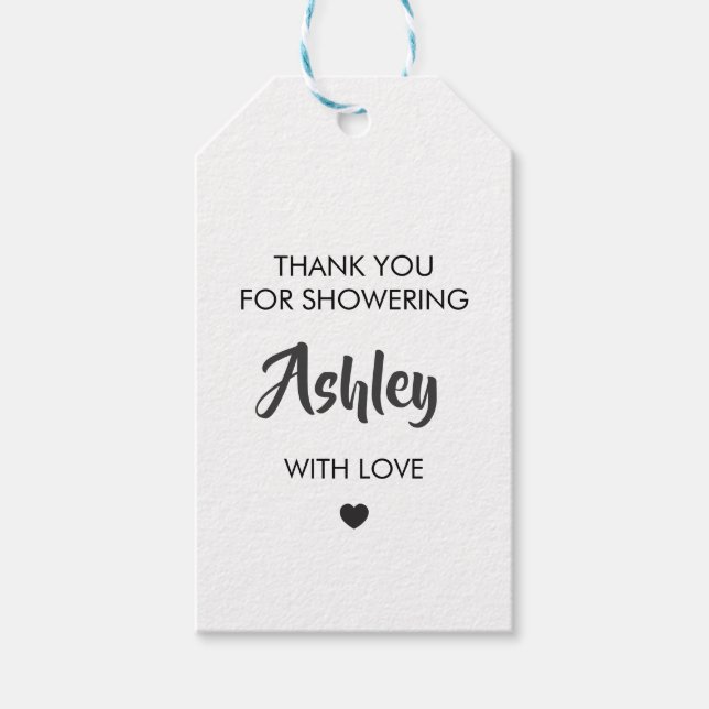 Tack för att visa henne med Kärlek, Möhippa Presentetikett (Framsidan)