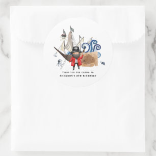 Tack för  av Födelsedagsfest som levererats av pir Runt Klistermärke