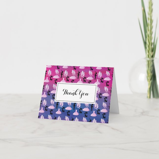 Tack för avläsning av Ballet Mönster Kort (Framsida)