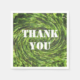 Tack för avläsningsmålets Grönt Swirl-Abstrakt Pappersservett