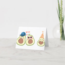 Tack för Avocado Baby Shower, Party Avocado Kort