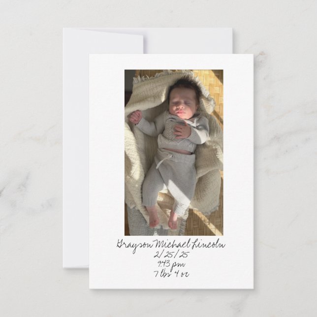 TACK FÖR BABY GIFT (Framsida)