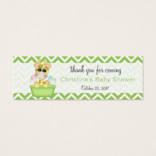Tack för Baby Giraffe Baby Shower Litet Visitkort