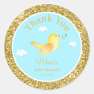Tack för baby shower för moln för himmel för runt klistermärke