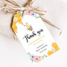 Tack för baby shower med bin