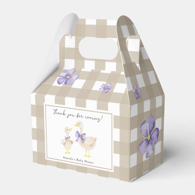 Tack för baby shower Silly Goose Presentaskar (Framsidan Sidan)
