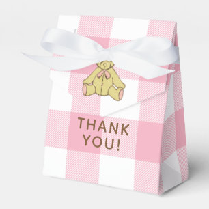 Tack för baby showerflickabjörn presentaskar