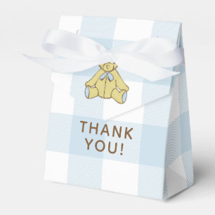 Tack för baby showerpojkebjörn presentaskar
