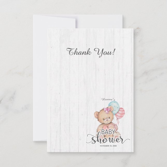 Tack för babybabybabyskor med vitt träsklegering kort (Framsida)