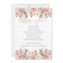 tack för babybabykläder i Rosa ros Blommigt