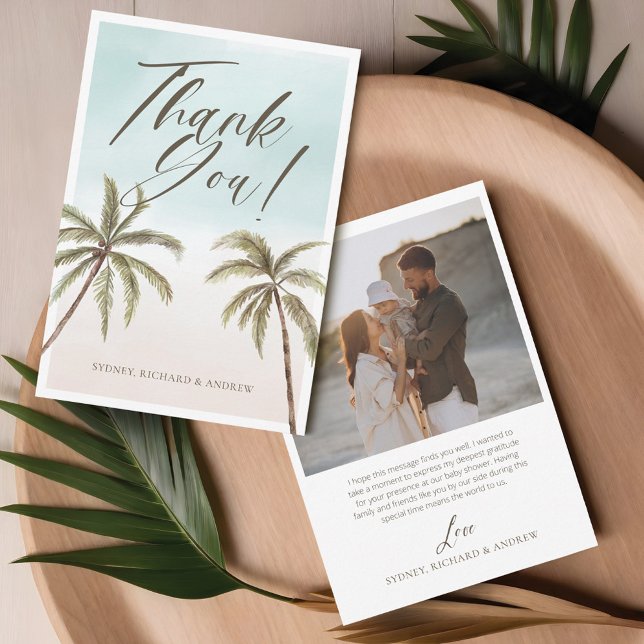 Tack för babykläder för Träd i vattenfärgen Handfl Kort (Skapare uppladdad)