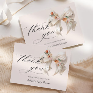 Tack för babykläder för vit Elegant i blommigt Kort