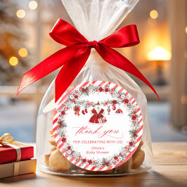 Tack för babykläder i Santa Baby Barnkläder Runt Klistermärke
