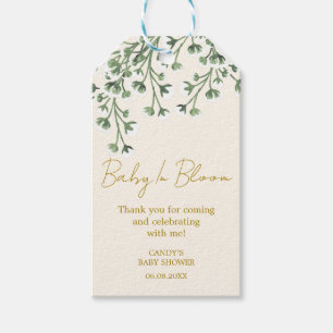 Tack för babyshow-gåva-märkning med Baby's Breath Presentetikett