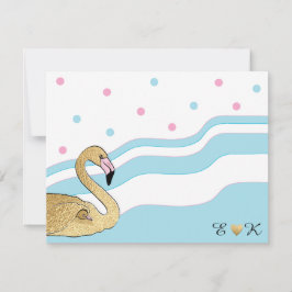 Tack för babyskor, ditt kort "Flamingo Mamma & Bab