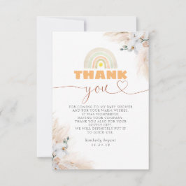 Tack för babyskor för Blommigt av exotisk pampas G Kort