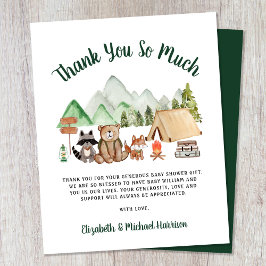 Tack för babyskor för budgetkampanjskog