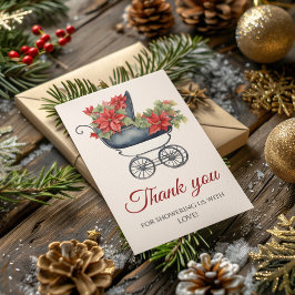 Tack för babyskor under jultransport kort