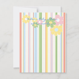 Tack för babyutlösaren: "Picnic Blommigt/Rand" Kort