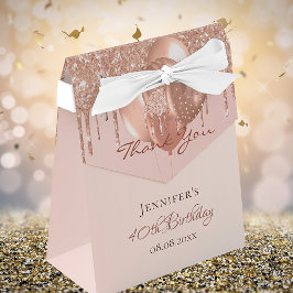 Tack för ballongen födelsedagsfest guld glitter presentaskar