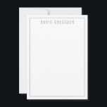 TACK FÖR BAR MITZVAH modern enkel namn blekgrå Kort<br><div class="desc">av kat massard >>> https://linktr.ee/simplysweetpaperie <<<</div>