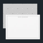 TACK FÖR BAR MITZVAH modern enkel namn blekgrå Kort<br><div class="desc">av kat massard >>> https://linktr.ee/simplysweetpaperie <<<</div>