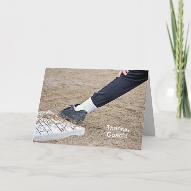 Tack för Baseball Coach Kort (Framsida)