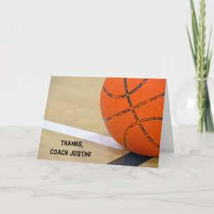 Tack för Basketball Coach Kort