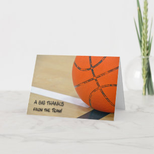 Tack för Basketball Coach Kort
