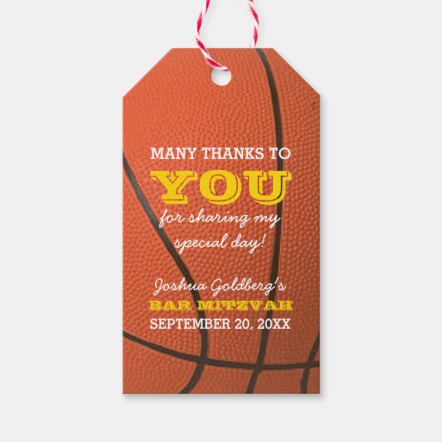 Tack för basketballpresent etikett (Framsidan)