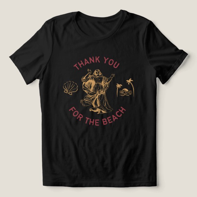 Tack För Beach T-Shirt | Kristet Sommar (Design Framsida)