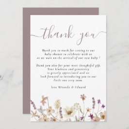 Tack för Bebisdusch för Wildblomma Blommigt