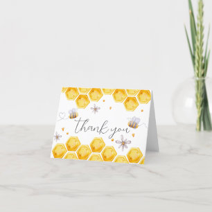 Tack för Bee Baby Shower-kortet Kort