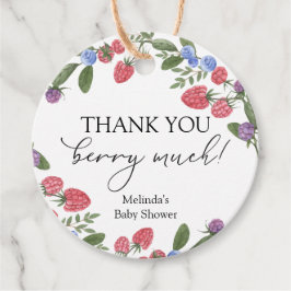 Tack för Berry Much Shower Gåvor Etiketter