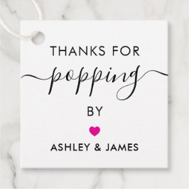 Tack för besöket etiketter, Bröllopsetikett, Fuchs Gåvor Etiketter