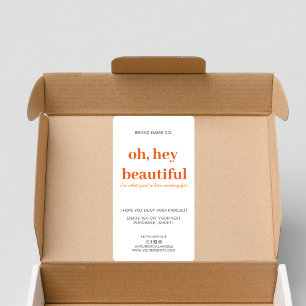 Tack för beställning 70   Orange och Grått Retro Fraktsedel