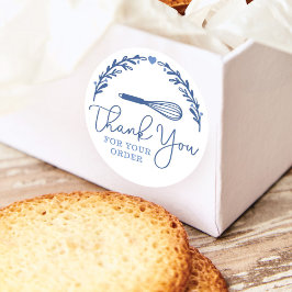 Tack för beställningsbagerisken och krans runt klistermärke