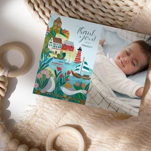 Tack för bild från strandby baby shower vykort