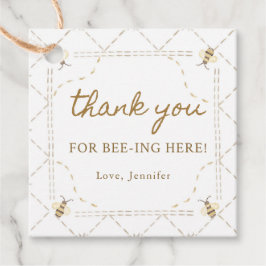 Tack för biodling här Bee Tack Gåvor Etiketter