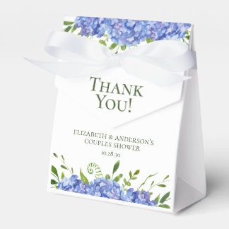 Tack för Blå Hydrangeas Bröllopsdusch Presentaskar
