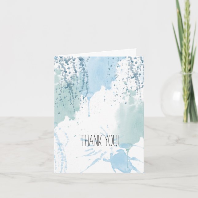 Tack för blå vattenfärg, Abstrakt (Framsida)