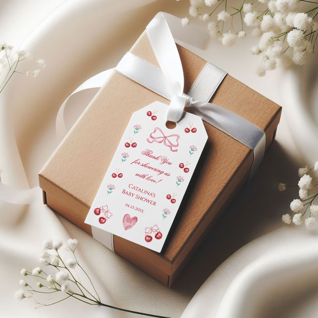 Tack för Blommande Bebis Shower Presentetikett (Skapare uppladdad)