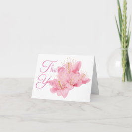 Tack för blommarna av körsbär för rosa kort