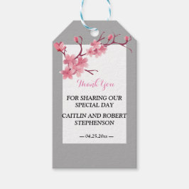 Tack för Blommarna Cherry Presentetikett