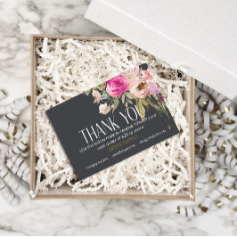 Tack för Blommigt av småföretagskuponder Rosa Tilläggskort